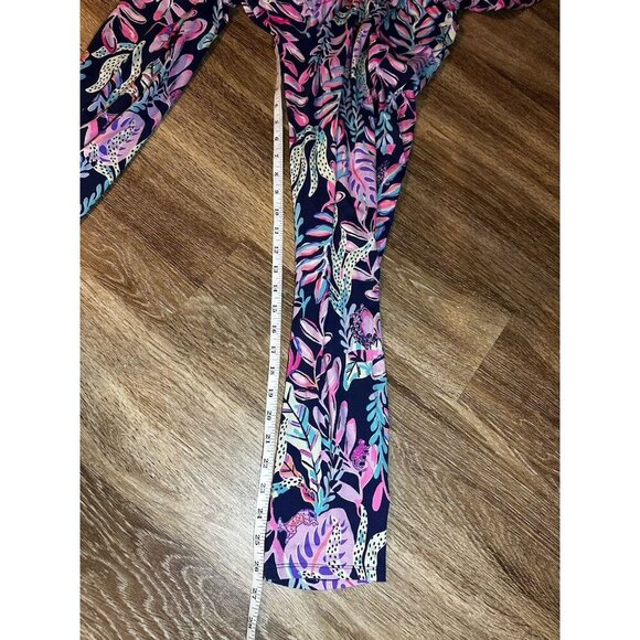 Lilly Pulitzer Wyota Jumpsuit Oyster Bay Navy Size Small Halter Neck Coastal - Picture 11 of 12